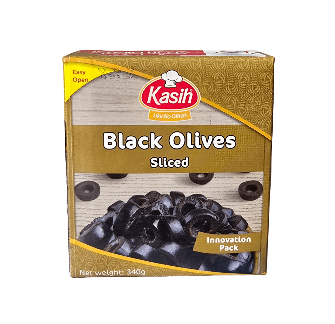 Al Kasih Black Olives Sliced 340g|الكسيح زيتون أسود شرحات - 2kShopping