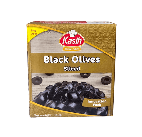Al Kasih Black Olives Sliced 340g|الكسيح زيتون أسود شرحات - 2kShopping