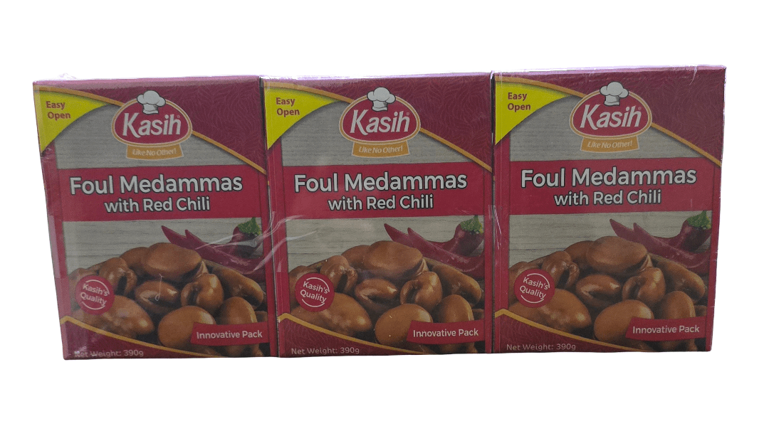 Al Kasih Foul Medammas with Red Chilli 3X390g | الكسيح فول مدمس بالفلفل الحار - 2kShopping