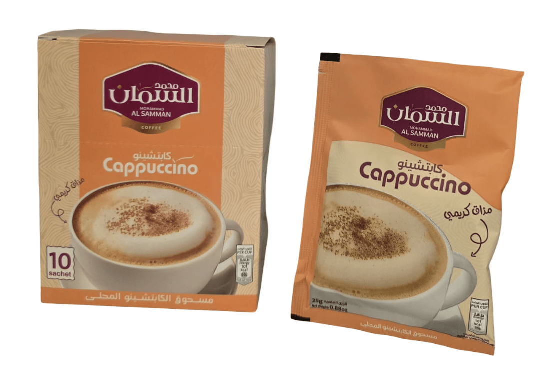 Al Samman Cappuccino Box of 10pcs x 25g|السمان كابيتشينو - 2kShopping