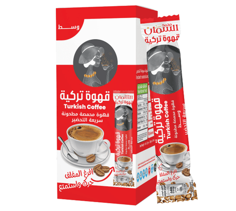Al Samman Instant Turkish Coffee without Cardamom 7gx10pcs | قهوة تركية سريعة التحضير اصابع 7 غرام ( بدون هيل ) - 2kShopping