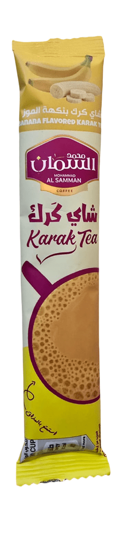 Al Samman Karak Tea Banana Flavour Box of 10pcs x 20g | السمان شاي كرك أصابع ( بنكهة الموز ) - 2kShopping