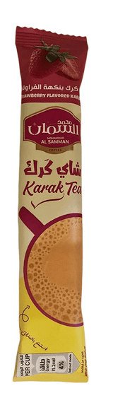 Al Samman Karak Tea Strawberry Flavour Box x 10pcs of 20g |السمان شاي كرك أصابع ( بنكهة الفراولة ) - 2kShopping
