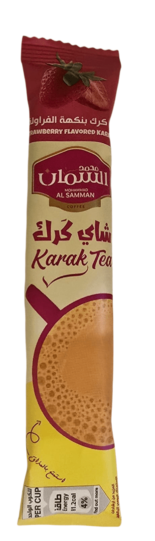 Al Samman Karak Tea Strawberry Flavour Box x 10pcs of 20g |السمان شاي كرك أصابع ( بنكهة الفراولة ) - 2kShopping