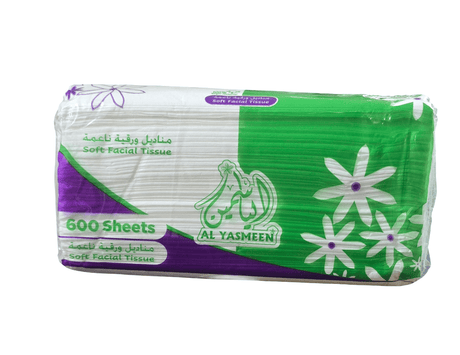 Al Yasmeen Soft facial Tissue 600 Sheetsx1Ply - 2kShopping