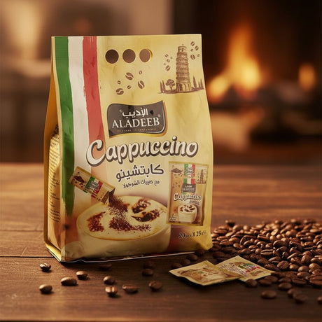 Aladeeb Cappuccino with Chocolate Pack of 20x25g - 2kShopping