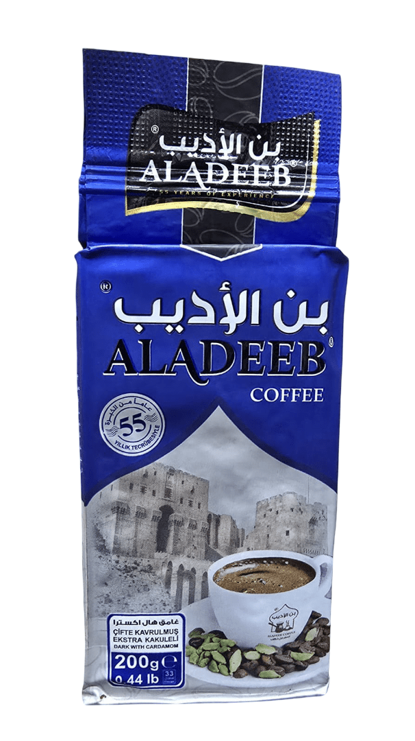 Aladeeb Coffee Dark With Extra Cardamom 200g|الاديب قهوة غامق هال اكسترا - 2kShopping