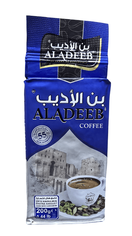 Aladeeb Coffee Dark With Extra Cardamom 200g|الاديب قهوة غامق هال اكسترا - 2kShopping