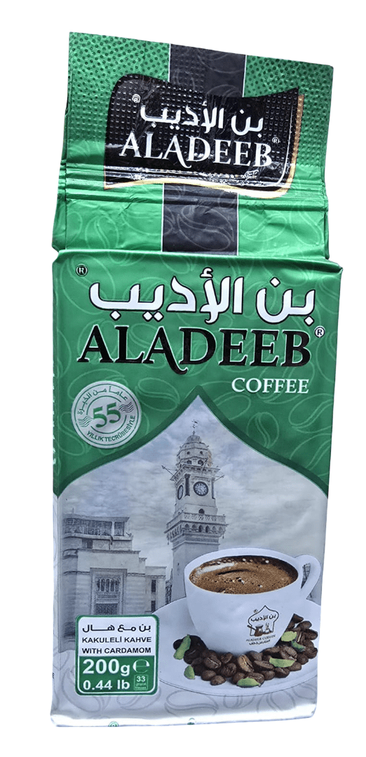 Aladeeb Coffee With Cardamom 200gالاديب قهوة بن مع هال - 2kShopping