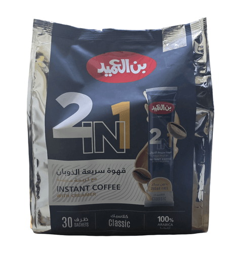 Alameed Coffee 2in1 Classic Instant Coffee w/Creamer Sugar Free (30pcs*13g) - 2kShopping