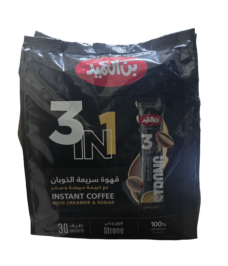 Alameed Coffee 3in1 Strong Instant Coffee w/Creamer & Sugar (30pcs*20g) - 2kShopping