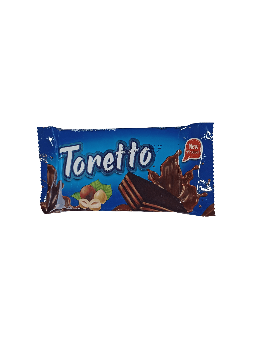 Toretto Cocoa Wafer with Hazelnut Cream 35g | ويفر الكاكاو مع كريمة القهوة - 2kShopping