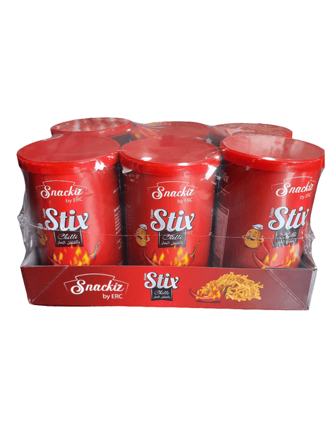 Snackiz Chilli Sticks 6x45g | سناكيز اصابع البطاطا بالفلفل الحار - 2kShopping