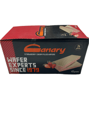Canary Wafer with Strawberry Cream 24 x 45g | بسكويت كناري وسط - 2kShopping