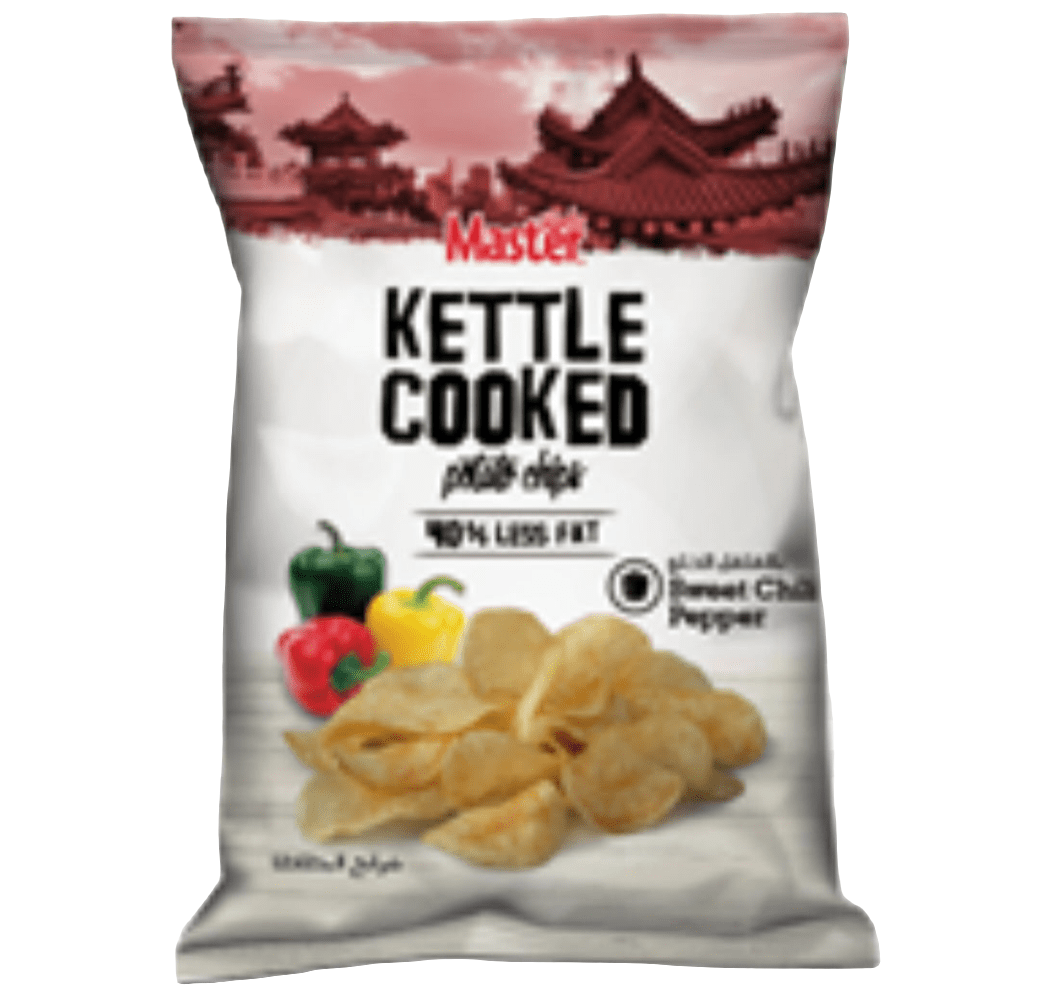 Master Kettle Chips Sweet Chilli Pepper 170g/مستر كيتل شرائح البطاطا بنكهة الفلفل الحلو - 2kShopping