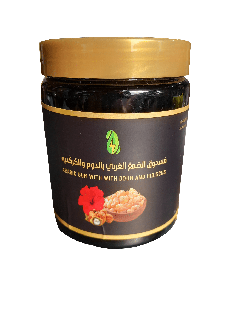 Effective Arabic Gum with Doum & Hibiscus 500g | مسحوق الصمغ العربي بالدوم والكركدية - 2kShopping