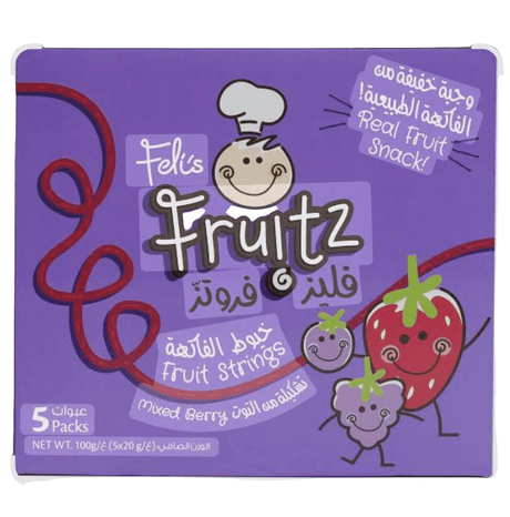 Feli's Fruitz Mix Berry Fruit Strings 5x20g | فليز فروتز خيوط الفاكهة بطعم التوت - 2kShopping