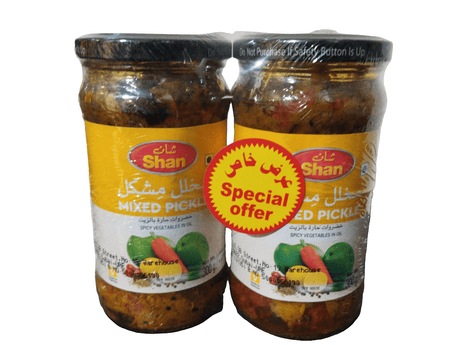 Shan Spicy Mixed Pickles 2x300g Promo | عرض خاص مخلل مشكل حار - 2kShopping