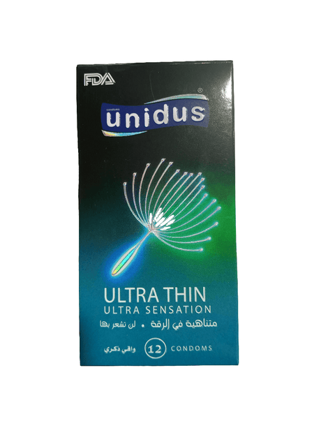 Unidus Condom Ultra Thin Pack of 12 | يونيدوس واقي ذكري رقيق جدا - 2kShopping