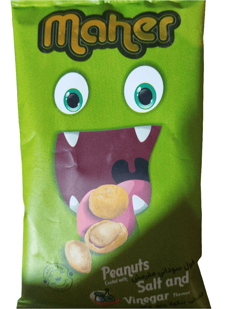 Maher Crunchy Peanuts Salt & Vinegar 30g | فول سوداني مقرمش بالملح الخل - 2kShopping