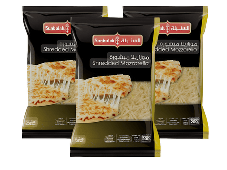 Sunbulah Shredded Mozarella 3*200g Promo | السنبلة جبنة موزاريلا عرض - 2kShopping