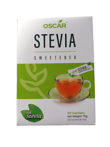 Oscar Stevia Sweetener 50 sachets | أوسكار محلي بديل السكر - 2kShopping