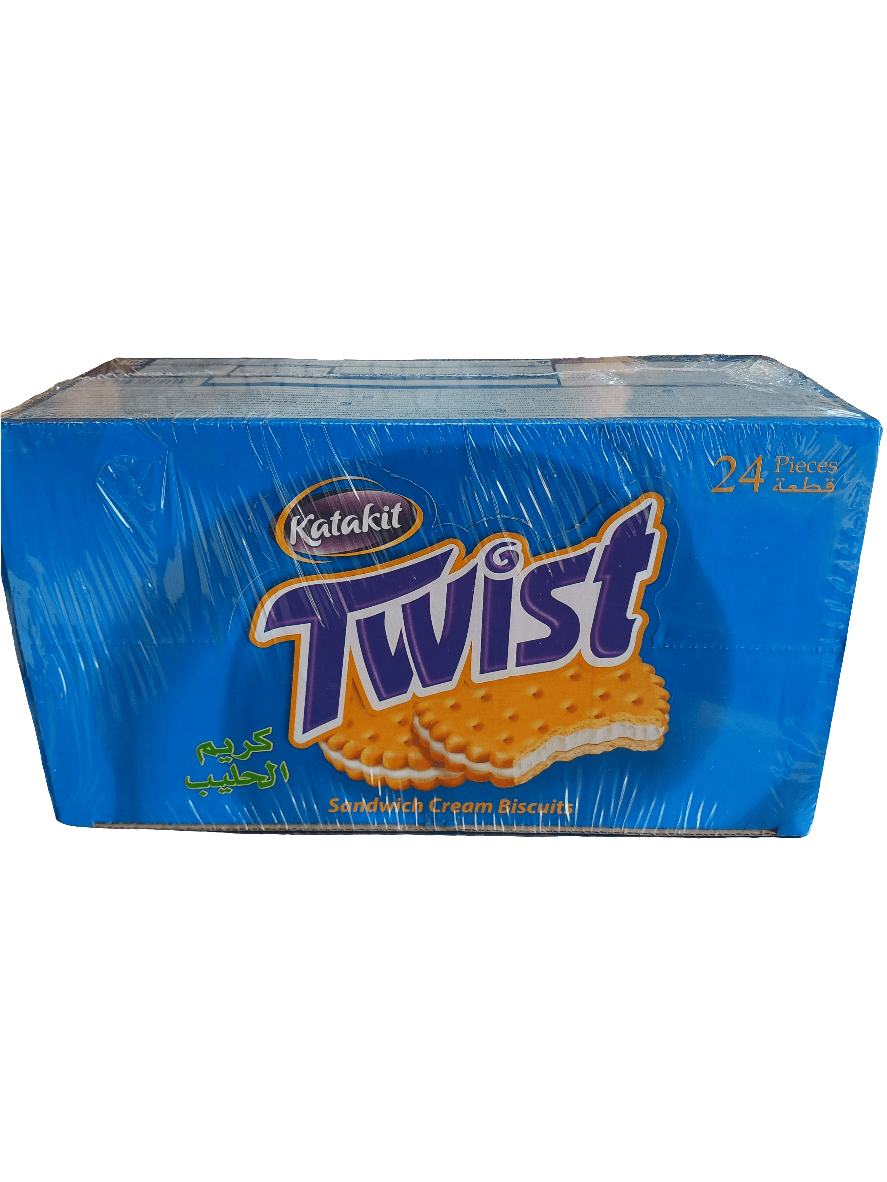 Katakit Twist Sandwich Cream Biscuits Box24*27g | كتاكيت بسكويت تويست ساندويتش كريمي - 2kShopping