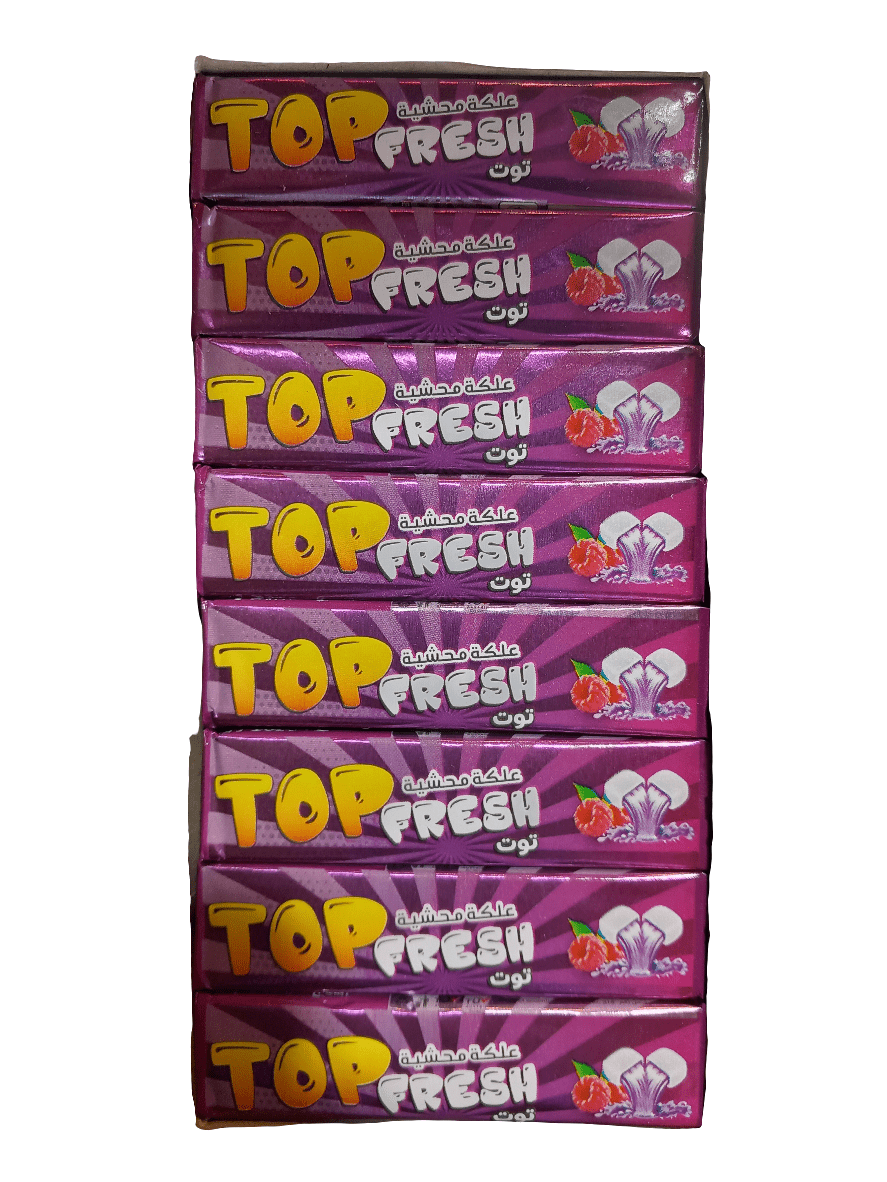 Zahi Top Fresh Raspberry Pack of 24pcs | زاهي توب علكة محشية توت - 2kShopping
