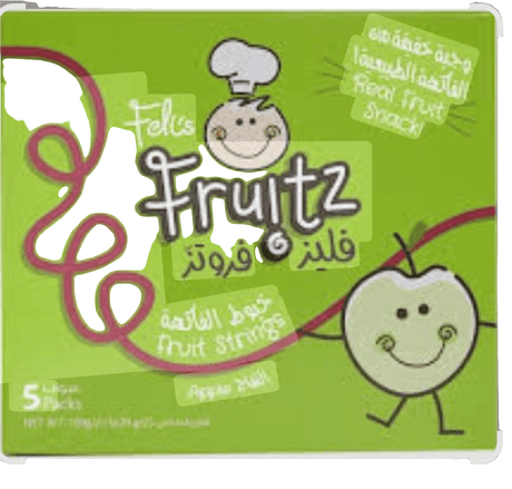 Feli's Fruitz Apple Fruit Strings 5x20g | فليز فروتز خيوط الفاكهة بطعم التفاح - 2kShopping