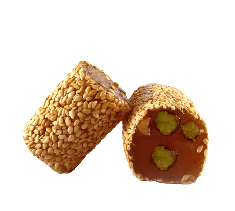 Malban Rolls with Pistachio Topped with Sesame 1Kg | رولات الملبن بالفستق الحلبي مغطاة بالسمسم8 - 2kShopping