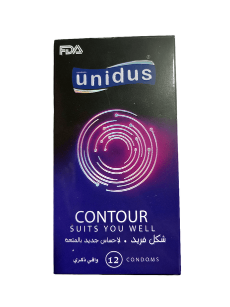 Unidus Condom Contour Pack of 12 | يونيدوس واقي ذكري شكل فريد - 2kShopping