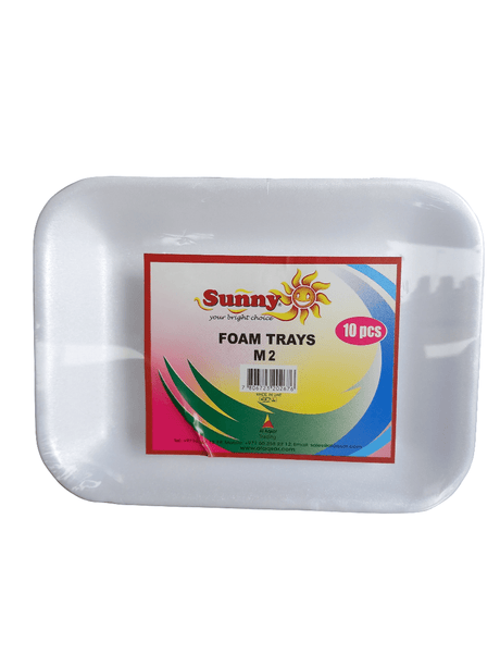Sunny Foam Small Trays 10 Pcs | صحون فوم مستطيلة - 2kShopping