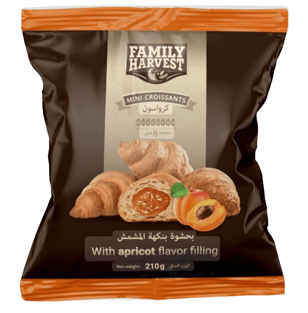 Family Harvest Mini Croissants Apricot 210g | كرواسون ميني بالمشمش - 2kShopping