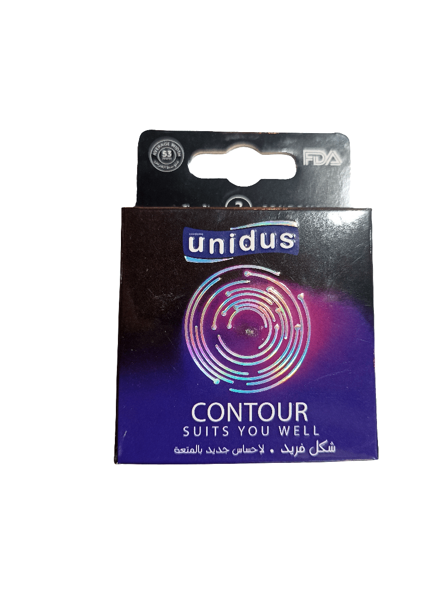 Unidus Condom Contour Pack of 3 | يونيدوس واقي ذكري شكل فريد - 2kShopping