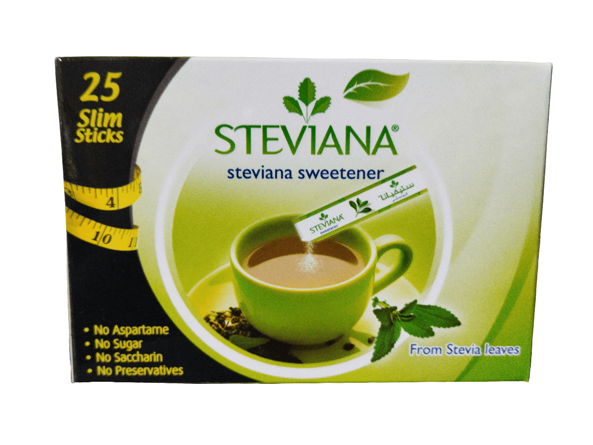 Steviana Sweetener 25 Slim Sticks | ستيفانيا محلي بديل السكر - 2kShopping