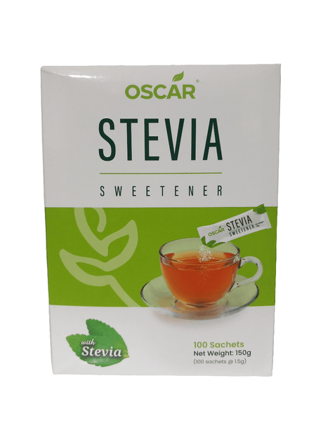 Oscar Stevia Sweetener 100 sachets | أوسكار محلي بديل السكر - 2kShopping