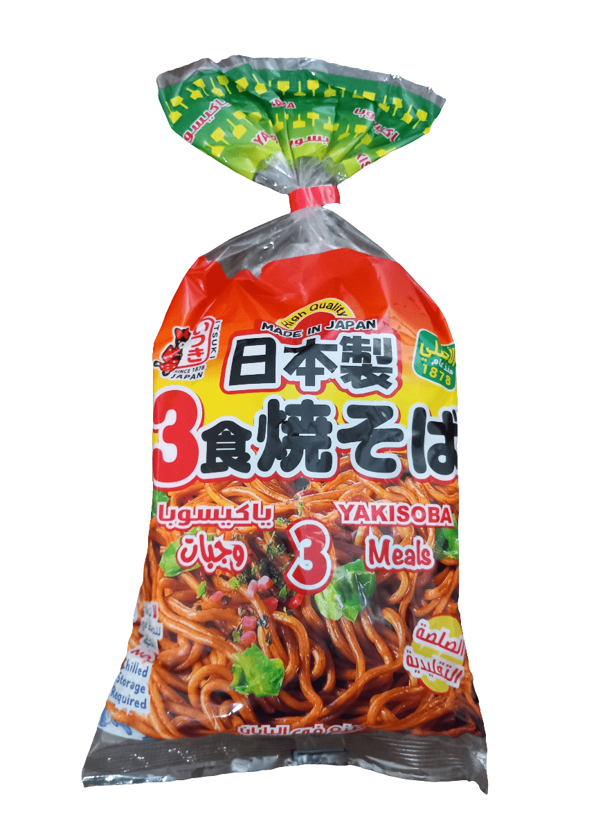 Japanese Noodles Yaki Soba 3 Meals 510g | نودلز بالصلصة الأصلية - 2kShopping