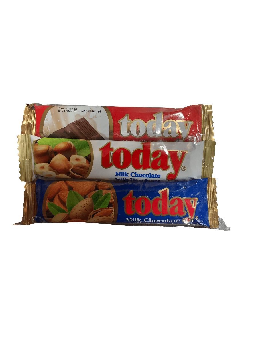 Today Milk Chocolate W/ Cocktail Nuts 3*36g/توداي شوكولاته بالحليب والمكسرات المشكلة - 2kShopping