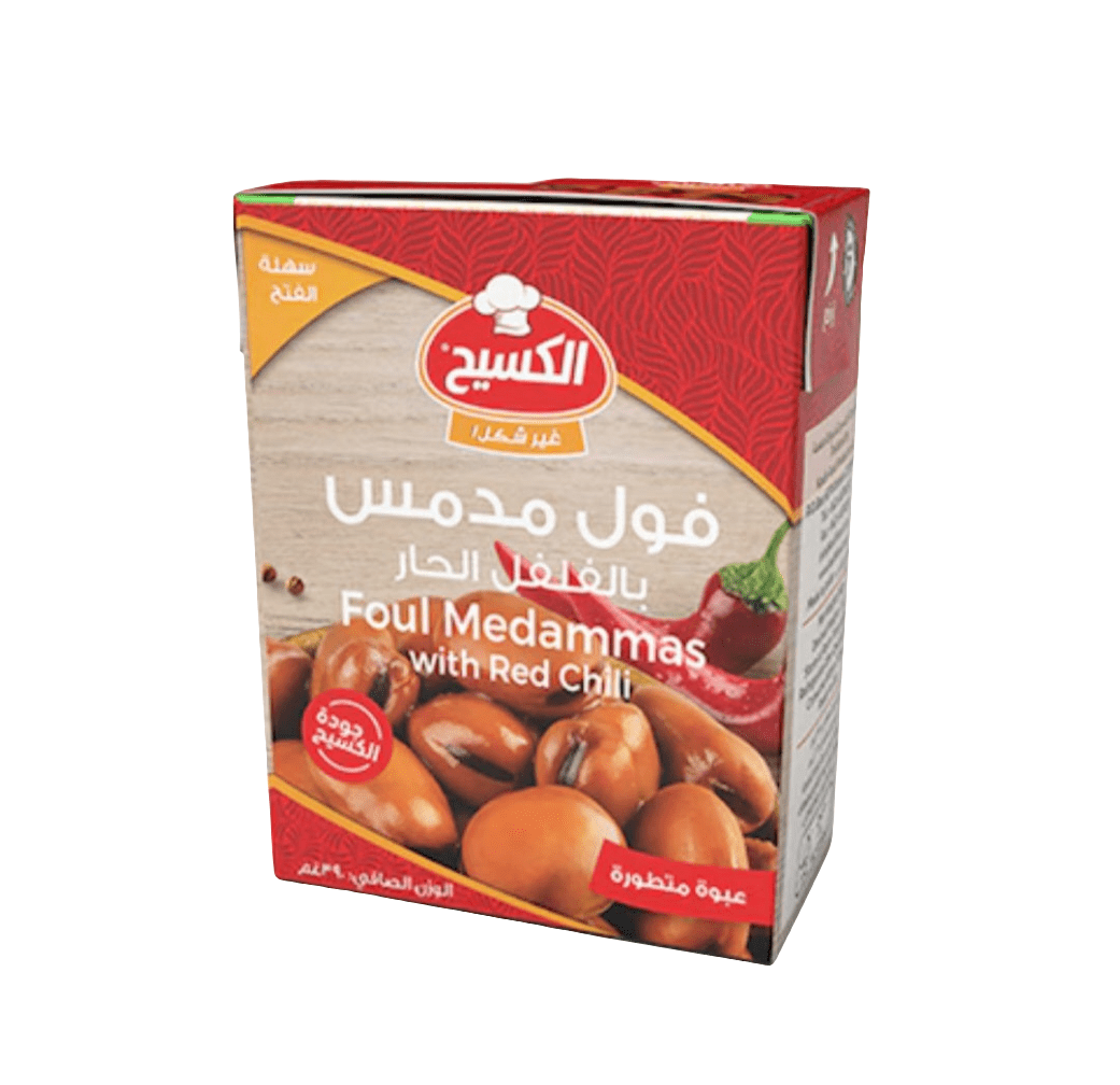 Al Kasih Foul Medammas with Red Chilli 390g | الكسيح فول مدمس بالفلفل الحار - 2kShopping