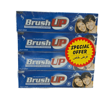 Brush up Whitening Toothpaste Blue Minty Gel 4x70g offer Pack - 2kShopping