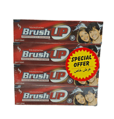 Brush Up Whitening Toothpaste Red Spice Minty Gel 4x70g offer Pack - 2kShopping