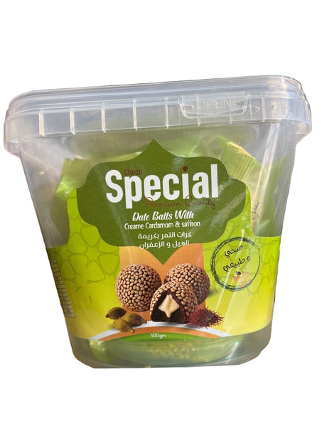 Choco Special Date Balls w/ Creme Cardamom & Saffron 500g|كرات التمر بكريمة الهيل والزعفران - 2kShopping