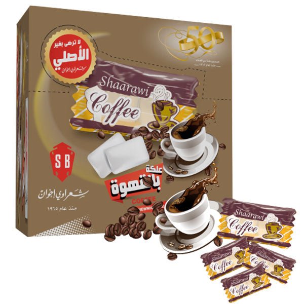 Sharawi Coffee Chewing Gum 100pcs Box |شعراوي علكة بنكهة القهوة - 2kShopping