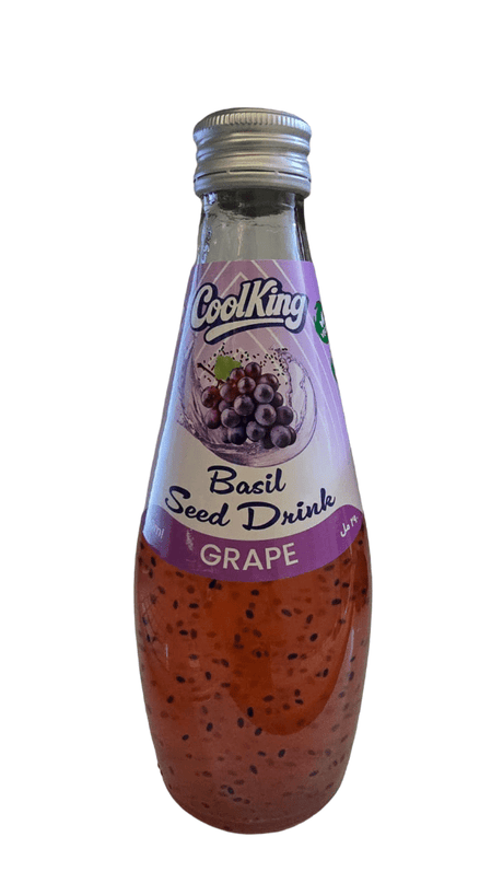 Cool King Basil Seed Drink Grape 290ml|كولنغ عصير العنب وبذور الريحان - 2kShopping