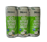 Dq Coco 100%Natural Coconut Water 6X330ml - 2kShopping