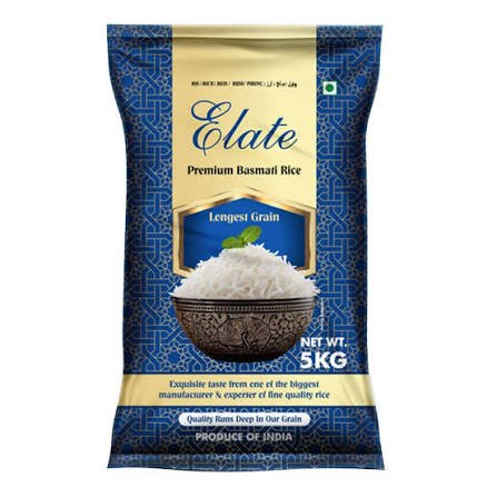 Elate Premium Basmati Rice 5Kg - 2kShopping