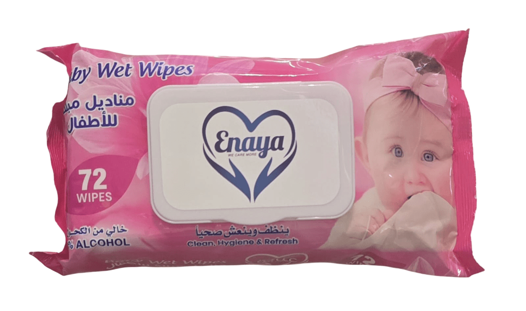 Enaya baby Wet Wipes ( Pink) | إينايا مناديل مبللة للأطفال (وردي) - 2kShopping