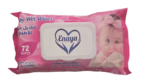 Enaya baby Wet Wipes ( Pink) | إينايا مناديل مبللة للأطفال (وردي) - 2kShopping