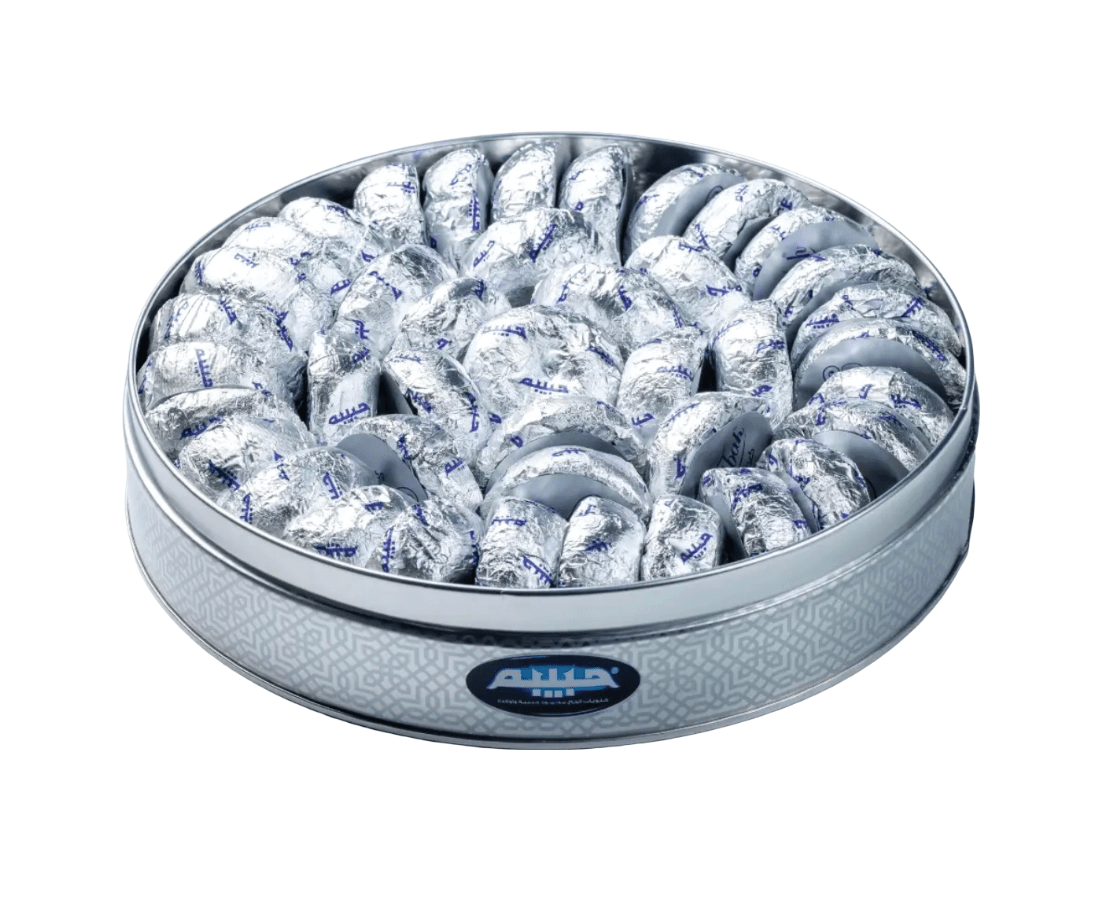 Habibah Maamoul Dates Wheat Tin Circle 1000g | حبيبة كعك طحين تمر - 2kShopping