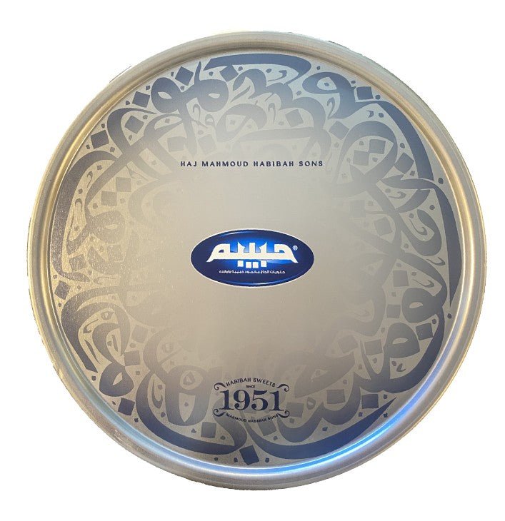 Habibah Maamoul Semolina Dates Tin Circle 1300g | حبيبة معمول تمر بالسميد - 2kShopping